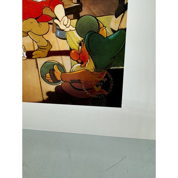 Disney Snow White the Seven Dwarfs Exclusive Commemorative Lithograph 1994 READ - Picture 5 of 8